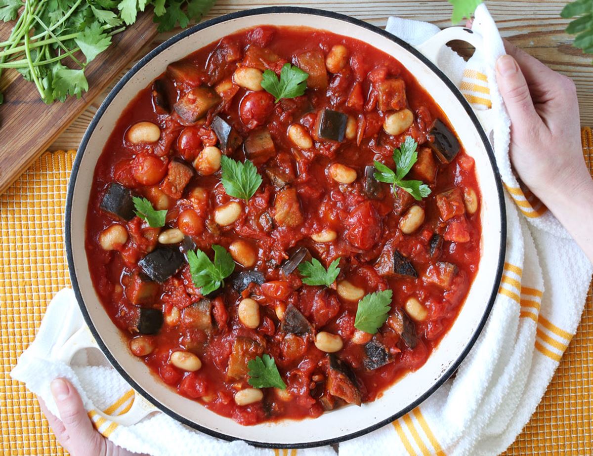 Smoky Aubergine & Butter Bean Casserole