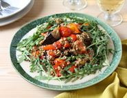 Aubergine, Tomato & Toasted Buckwheat Salad