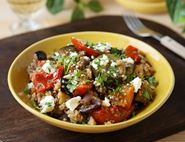 Slow Roasted Mediterranean Veg, Quinoa & Feta Salad