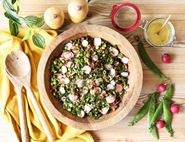 Crispy Orzo & Asparagus Salad with Lemon, Thyme & Honey Vinaigrette