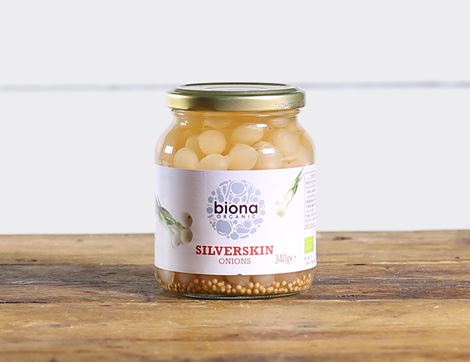 Pickled Silverskin Onions, Organic, Biona (340g)