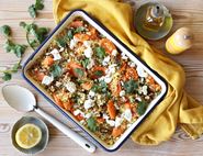 Sticky Roast Carrot & Date Pilaf with Feta
