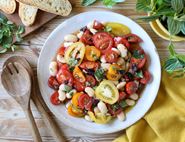 Heirloom Tomato & Butter Bean Puttanesca Salad