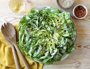 Creamy Tahini Dressed Summer Lettuce 