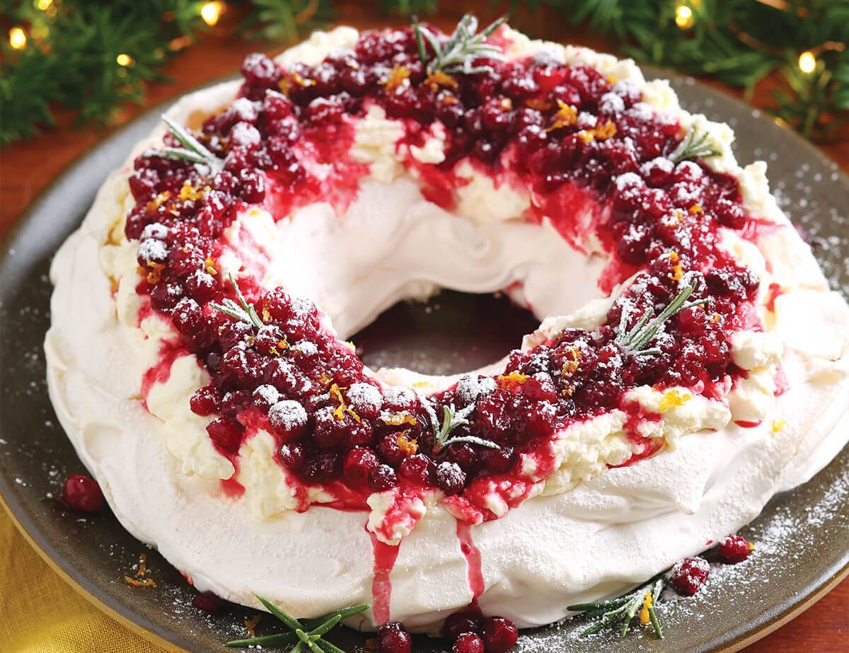 Cranberry & Orange Meringue Wreath