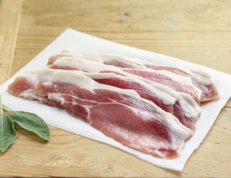 Dry-cured Back Bacon, Unsmoked, Organic, Abel & Cole (184g)