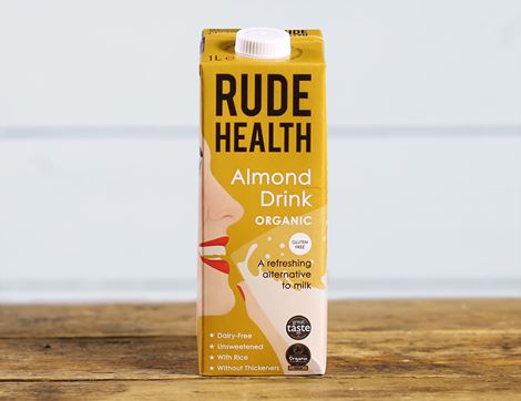 Almond Drink, with Rice, Organic, Rude Health (1 litre)