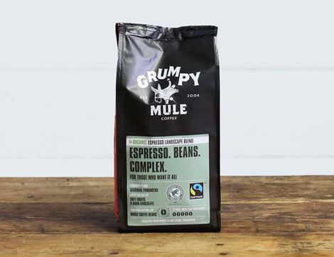 Espresso Blend Coffee Beans, Organic, Grumpy Mule (227g)