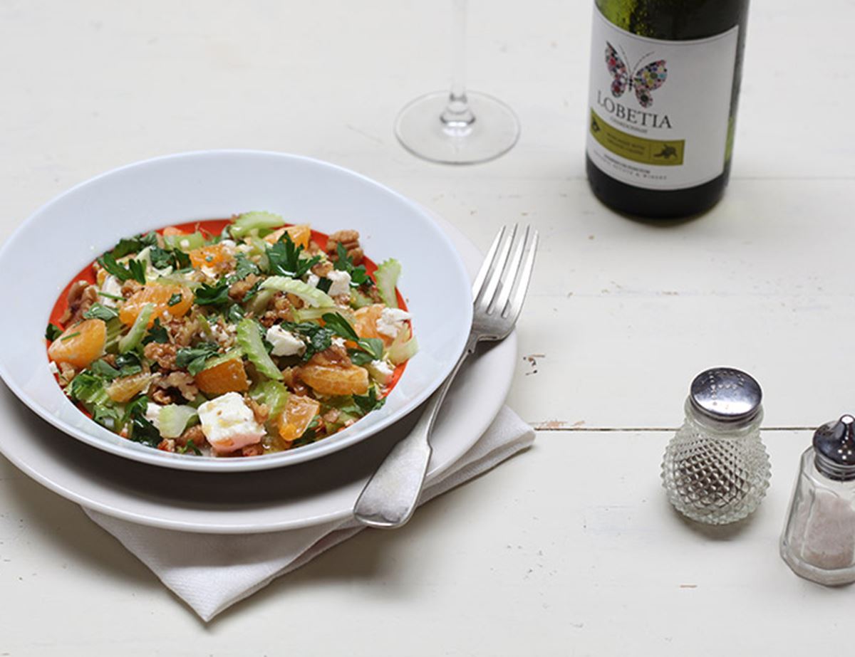 Celery, Orange, Feta & Walnut Salad