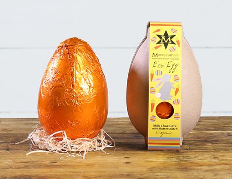 Milk Chocolate Egg with Butterscotch, Organic, Montezuma's Chocolates (150g)