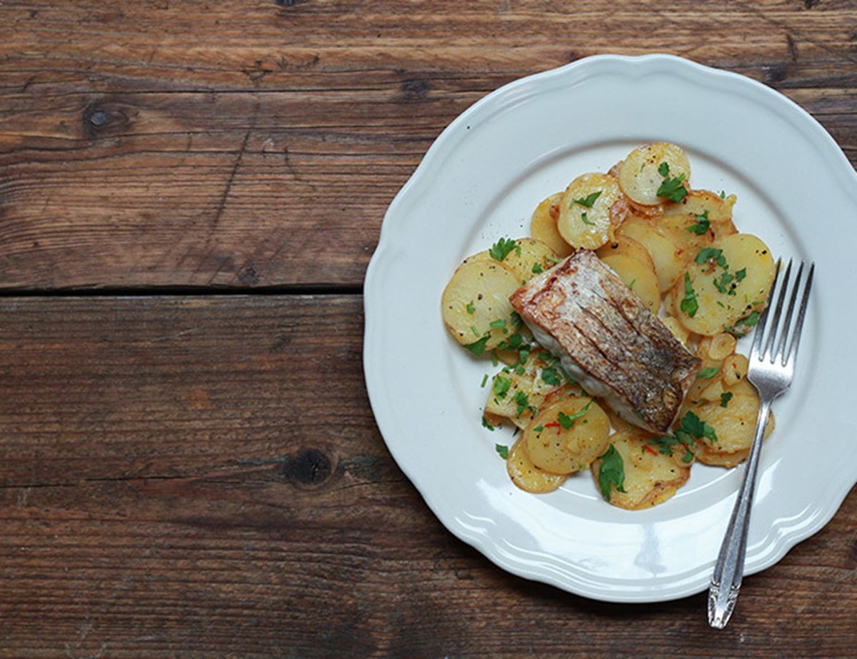 Orange Potatoes with Hake