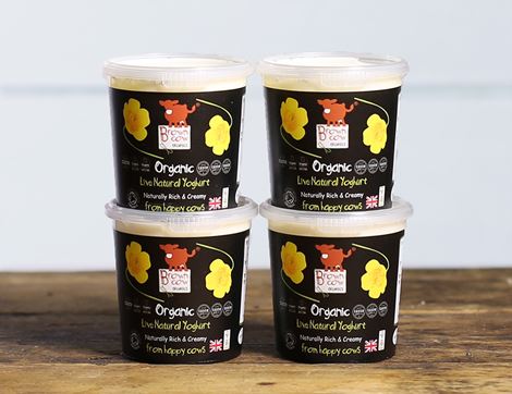 Rich Live Natural Yogurt, Organic, Brown Cow Organics (145g x 4)