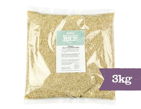 Short Grain Brown Rice, Organic, Abel & Cole (3kg)