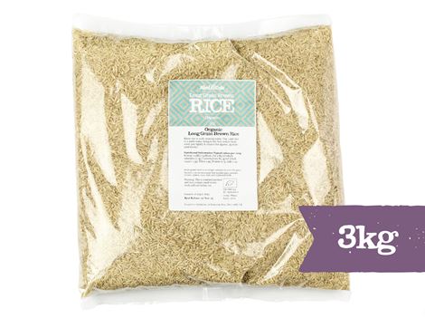 Long Grain Brown Rice, Organic, Abel & Cole (3kg)
