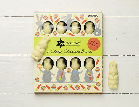 Cheeky White Chocolate Bunnies, Organic, Montezuma (90g)