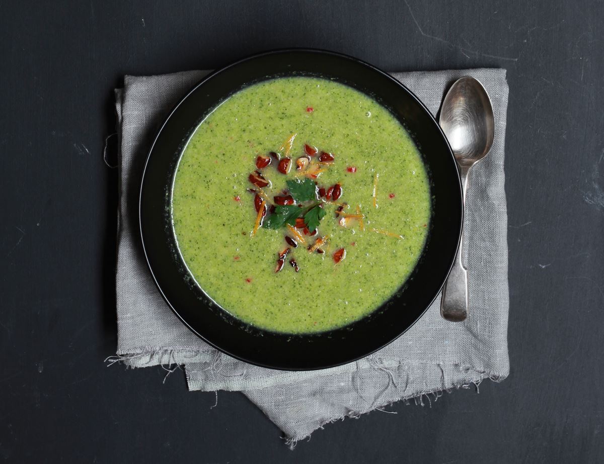 Broccoli, Chilli, Orange Soup 