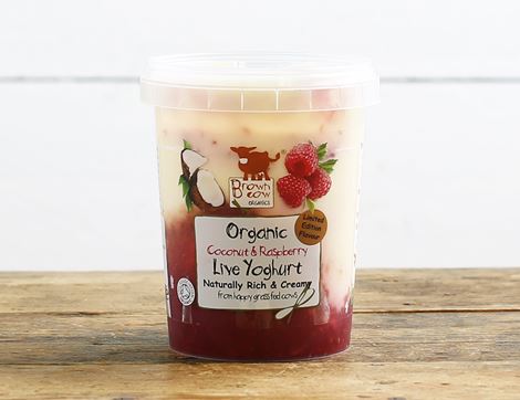 Limited Edition Coconut & Raspberry Yogurt, Organic, Brown Cow Organics (450g)