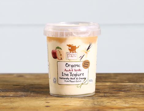 Vanilla & Apple Yoghurt, Organic, Brown Cow Organics (500g)