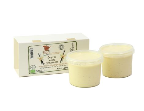 Vanilla Panna Cotta, Organic, Brown Cow Organics (2 x 100g)