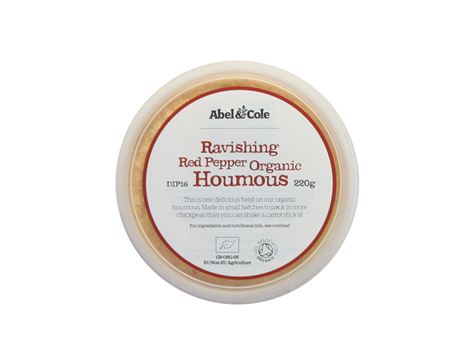 Red Pepper Houmous, Organic, Abel & Cole (220g)