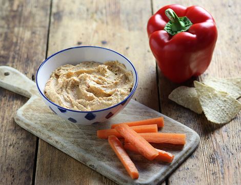 Red Pepper Houmous, Organic, Abel & Cole (220g)