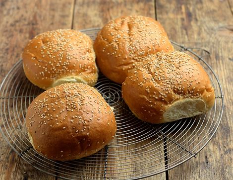 Brioche Burger Buns, Organic, Authentic Bread Co. (360g, Pack of 4)