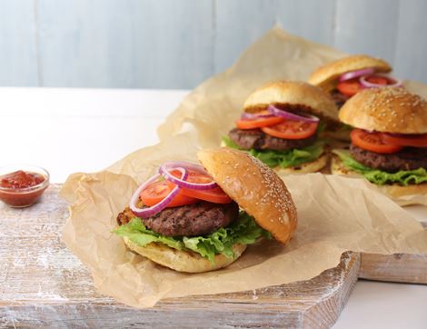 Brioche Burger Buns, Organic, Authentic Bread Co. (360g, Pack of 4)