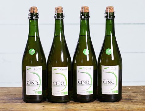 Domaine des Cinq Autels, Normandy Sparkling Cider, Organic (4 x 750ml)