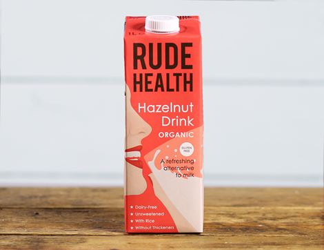 Hazelnut Drink, with Rice, Organic, Rude Health (1 litre)
