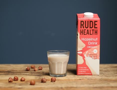 Hazelnut Drink, with Rice, Organic, Rude Health (1 litre)