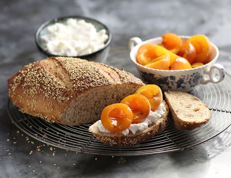 Apricot, Oat & Honey Bread, Bake at Home, Organic, Authentic Bread Co (400g)