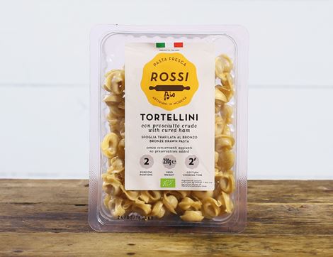 Tortellini with Cured Ham, Organic, Rossi (250g)