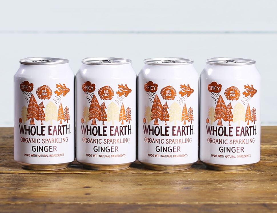 Ginger Drink, Sparkling, Organic, Whole Earth (4 x 330ml)