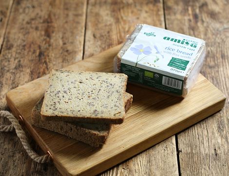 Rice Bread With Flax Seeds, Gluten-free, Organic, Amisa (375g)