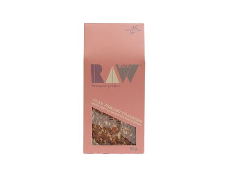 Flax Piquant Crackers with Chilli, Organic, Raw Health (90g)
