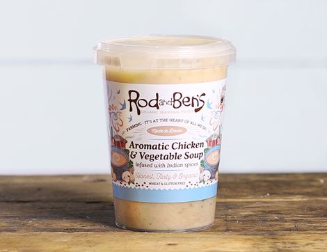 Aromatic Chicken & Vegetable Soup, Organic, Rod & Ben's (600g)