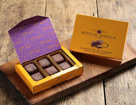 Almond & Sea Salt Caramel Chocolate Truffles, Organic, Booja-Booja (69g)