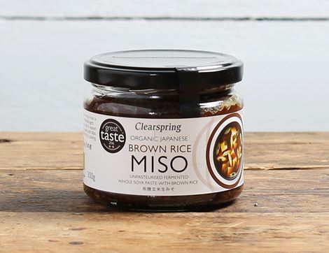 unpasteurised brown rice miso jar clearspring