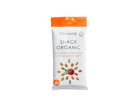 Tamari Roasted Soya with Tomato & Herb, Snack Organic, Clearspring (30g)