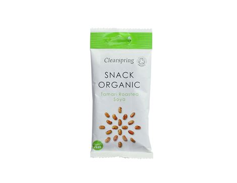 Tamari Roasted Soya, Snack Organic, Clearspring (30g)