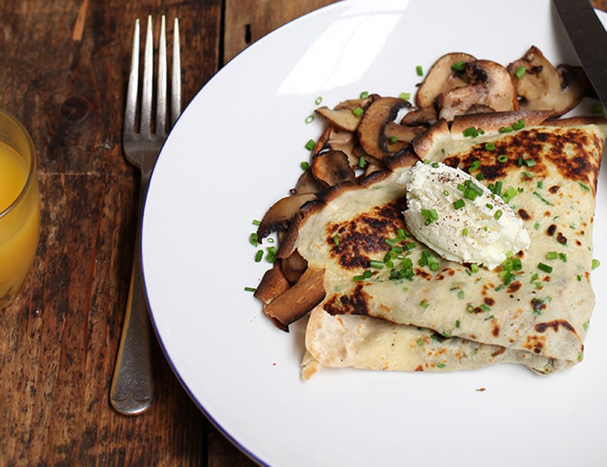 zzzzzzzzMushroom & Chive Crêpes