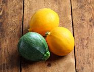organic round courgettes