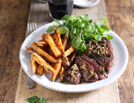 Centre Cut Steaks with Porcini, Garlic & Herb Butter