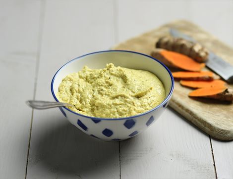 Turmeric Houmous, Organic, Abel & Cole (220g)