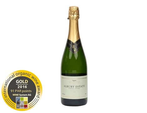 Albury Estate Classic Cuvée, English Sparkling Wine, Organic, 2015 (75cl)