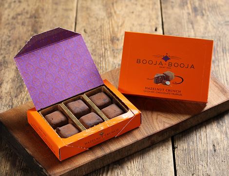 Hazelnut Crunch Chocolate Truffles, Organic, Booja Booja (69g)