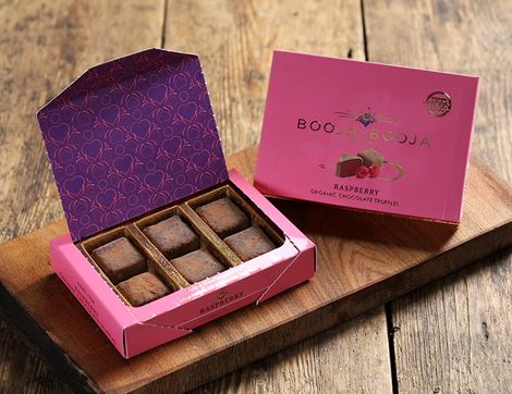 Raspberry Ecuadorian Raw Chocolate Truffles, Organic, Booja Booja (69g)