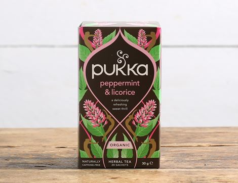 Peppermint & Licorice Tea, Organic, Pukka (20 bags)