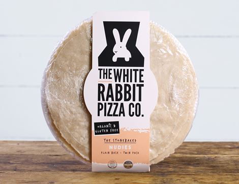 Nudies Pizza Base, Organic, The White Rabbit Pizza Co. (pack of 2, 300g) 