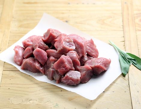 Diced Pork, Organic, Abel & Cole (300g)